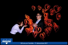 Des cœurs en light painting